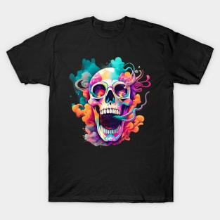 Psychedelic Smoke Skull T-Shirt